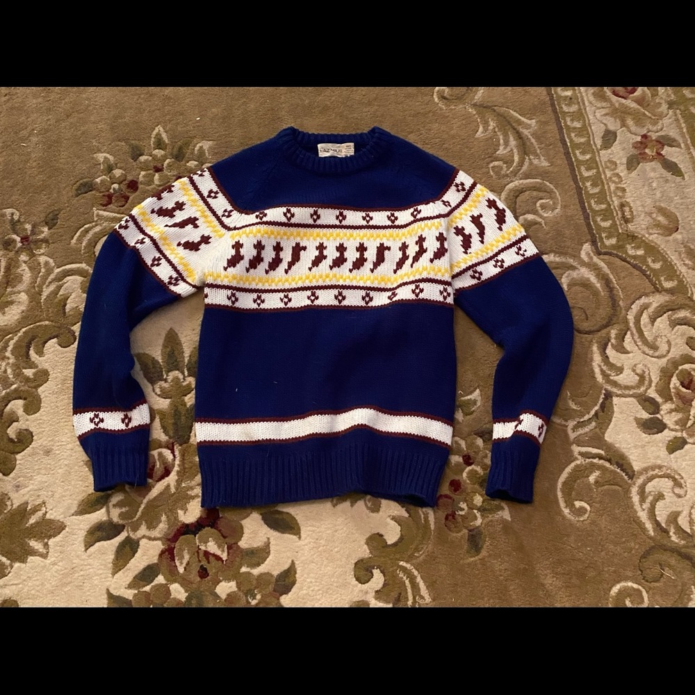 Vintage fair isle chunky sweater size large